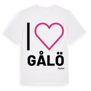 Jag älskar Gålö t-shirt stort tryck – ekologisk bomull t-shirt från Pinshirt
