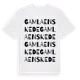 White t-shirt med Gamla Enskede ordlek t-shirt