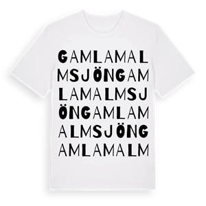 Gamla Malmsjön ordlek t-shirt – ekologisk bomull t-shirt från Pinshirt