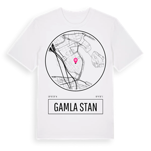 Gamla stan t-shirt – ekologisk bomull t-shirt från Pinshirt