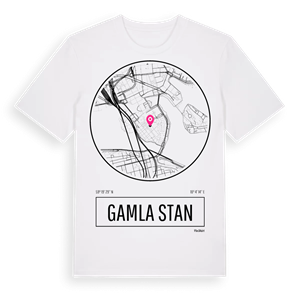 Gamla stan t-shirt – ekologisk bomull t-shirt från Pinshirt
