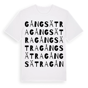 Gångsätra ordlek t-shirt – ekologisk bomull t-shirt från Pinshirt