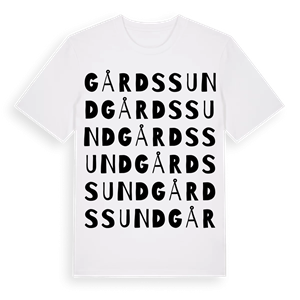 Gårdssund ordlek t-shirt – ekologisk bomull t-shirt från Pinshirt