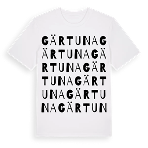 Gärtuna ordlek t-shirt – ekologisk bomull t-shirt från Pinshirt