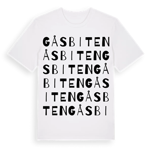 Gåsbiten ordlek t-shirt – ekologisk bomull t-shirt från Pinshirt