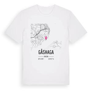 Gåshaga karta t-shirt – ekologisk bomull t-shirt från Pinshirt