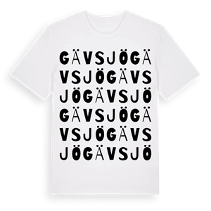Gävsjö ordlek t-shirt – ekologisk bomull t-shirt från Pinshirt