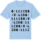 Blue Soul t-shirt med Gillbergaviken ordlek t-shirt