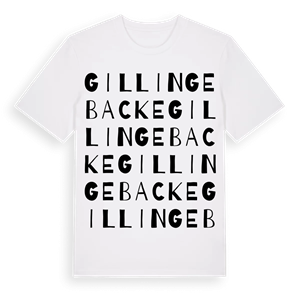 Gillingebacke ordlek t-shirt – ekologisk bomull t-shirt från Pinshirt