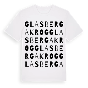 Glasbergakrog ordlek t-shirt – ekologisk bomull t-shirt från Pinshirt