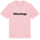 Pink Cotton t-shirt med Glimshaga fetstil t-shirt