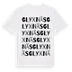 White t-shirt med Glyxnäs ordlek t-shirt