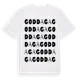White t-shirt med Goddaga ordlek t-shirt