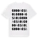 White t-shirt med Goddagsbol ordlek t-shirt