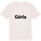 Vintage White t-shirt med Görla fetstil t-shirt