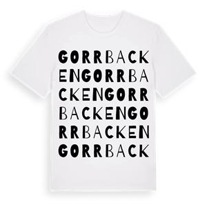 Gorrbacken ordlek t-shirt – ekologisk bomull t-shirt från Pinshirt
