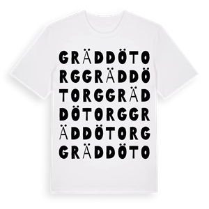 Gräddö torg ordlek t-shirt – ekologisk bomull t-shirt från Pinshirt