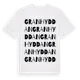 White t-shirt med Granhyddan ordlek t-shirt