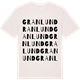 Vintage White t-shirt med Granlund ordlek t-shirt