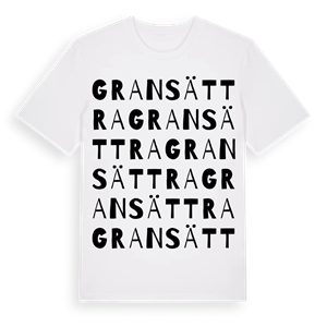 Gransättra ordlek t-shirt – ekologisk bomull t-shirt från Pinshirt