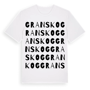 Granskog ordlek t-shirt – ekologisk bomull t-shirt från Pinshirt