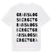 White t-shirt med Granskogsberget ordlek t-shirt