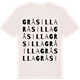 Vintage White t-shirt med Gråsilla ordlek t-shirt