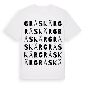 Gråskär ordlek t-shirt – ekologisk bomull t-shirt från Pinshirt