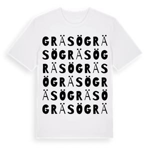 Gräsö ordlek t-shirt – ekologisk bomull t-shirt från Pinshirt