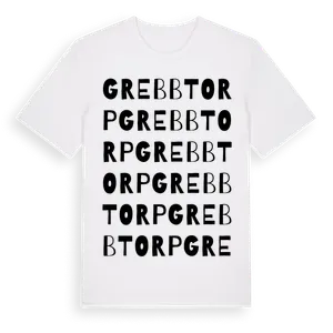 Grebbtorp ordlek t-shirt – ekologisk bomull t-shirt från Pinshirt