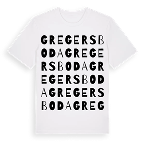 Gregersboda ordlek t-shirt – ekologisk bomull t-shirt från Pinshirt