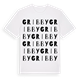 Gribby ordlek t-shirt