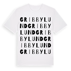 Gribbylund ordlek t-shirt – ekologisk bomull t-shirt från Pinshirt