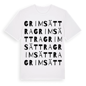 Grimsättra ordlek t-shirt – ekologisk bomull t-shirt från Pinshirt