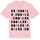 Pink Cotton t-shirt med Grinddal ordlek t-shirt