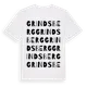 White t-shirt med Grindsberg ordlek t-shirt