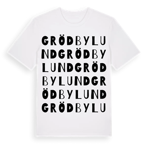Grödbylund ordlek t-shirt – ekologisk bomull t-shirt från Pinshirt
