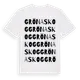 White t-shirt med Grönaskog ordlek t-shirt