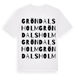 Gröndalsholm ordlek t-shirt – ekologisk bomull t-shirt från Pinshirt