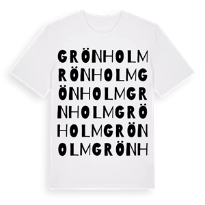 Grönholm ordlek t-shirt – ekologisk bomull t-shirt från Pinshirt