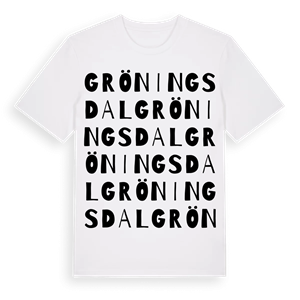 Gröningsdal ordlek t-shirt – ekologisk bomull t-shirt från Pinshirt