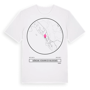Grönskan, Vedhamn och Baldersnäs t-shirt – ekologisk bomull t-shirt från Pinshirt