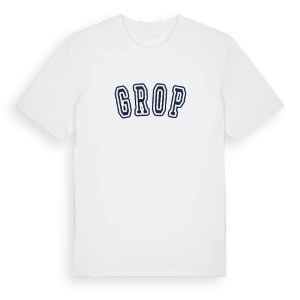 Grop college t-shirt – ekologisk bomull t-shirt från Pinshirt