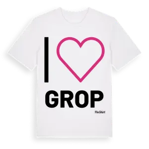 Jag älskar Grop t-shirt stort tryck – ekologisk bomull t-shirt från Pinshirt
