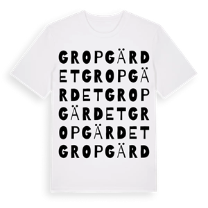 Gropgärdet ordlek t-shirt – ekologisk bomull t-shirt från Pinshirt