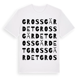 Grossgärdet ordlek t-shirt – ekologisk bomull t-shirt från Pinshirt