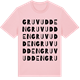 Pink Cotton t-shirt med Gruvudden ordlek t-shirt