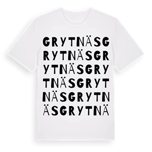 Grytnäs ordlek t-shirt – ekologisk bomull t-shirt från Pinshirt