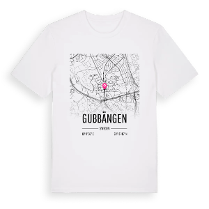 Gubbängen karta t-shirt – ekologisk bomull t-shirt från Pinshirt