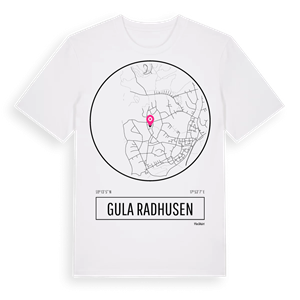 Gula radhusen t-shirt – ekologisk bomull t-shirt från Pinshirt